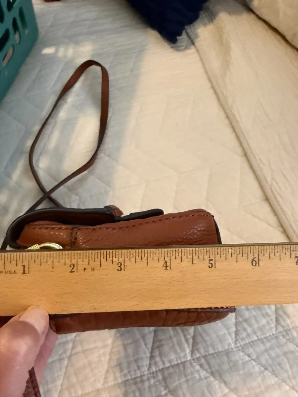 Leather cross body bag